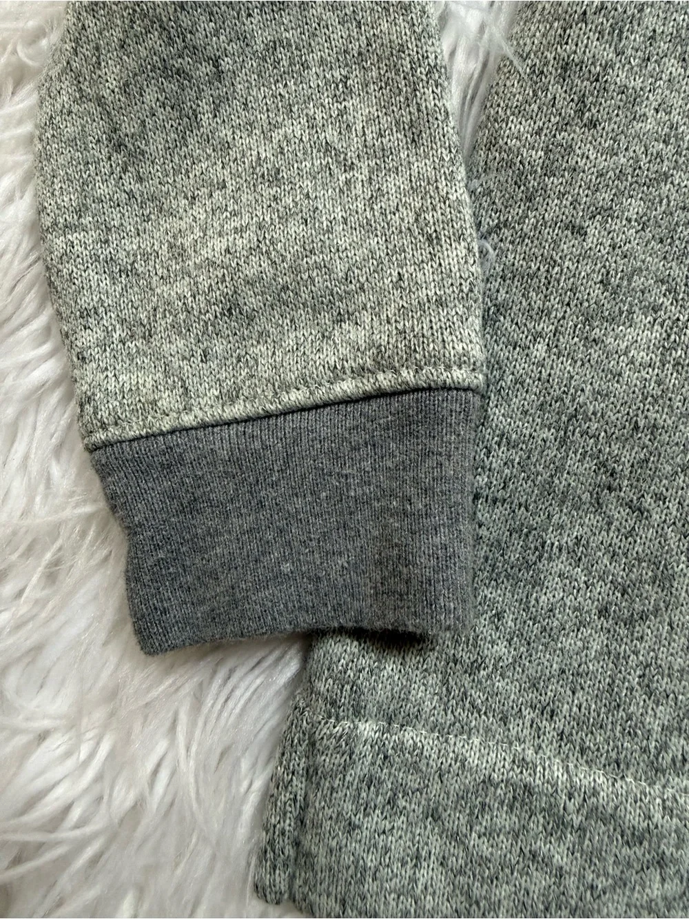 Kids Shawl Collar Fleece Pullover - Gray